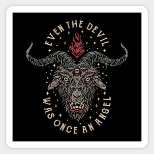 Satan devil face vintage Sticker